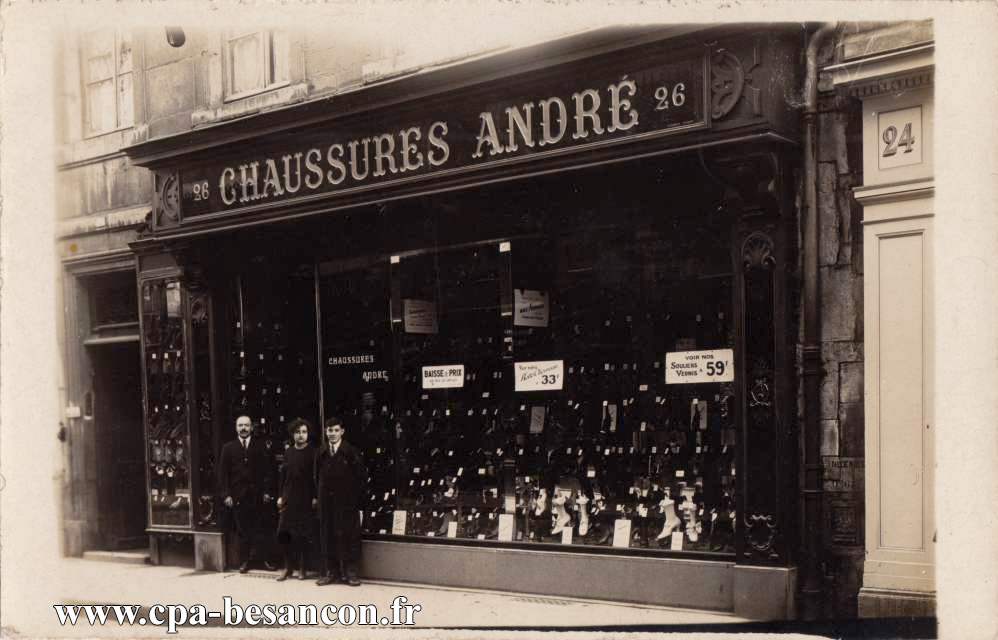 Chaussures André - 26 Grande Rue - BESANÇON - Octobre 1920
